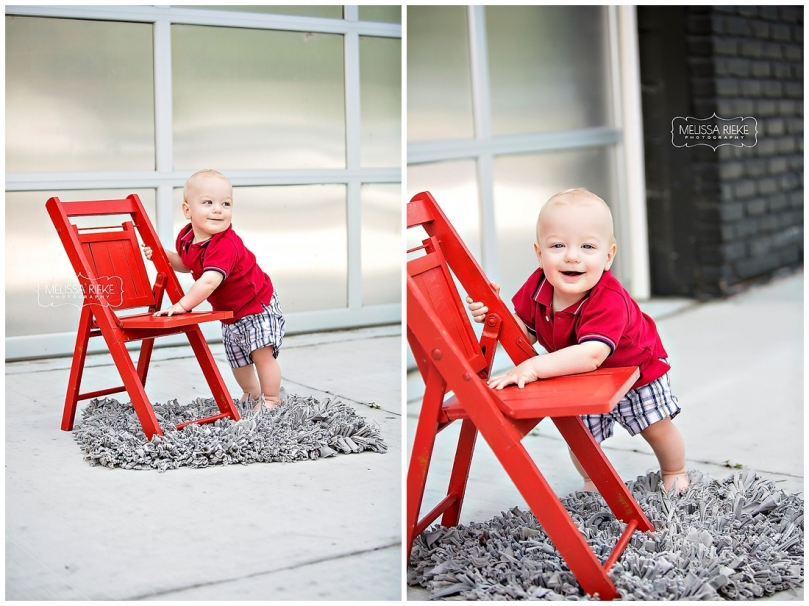 Kansas City Baby Photographer | Melissa Rieke Photography | One Year | Blue, Red & Yellow