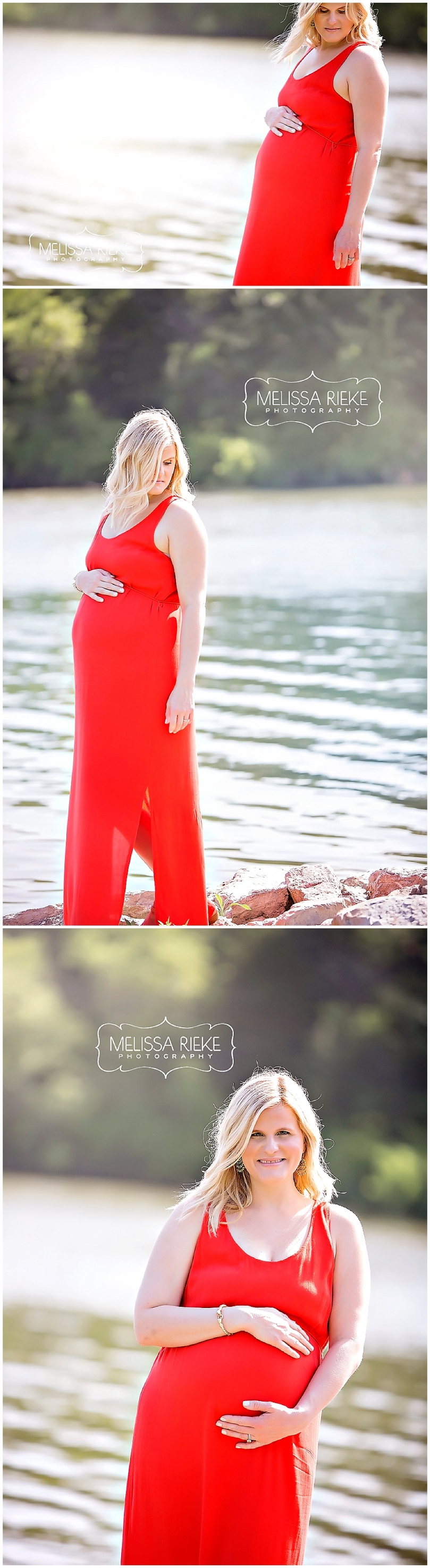 Kansas City Maternity Photos | Red Dress | Lake Maternity
