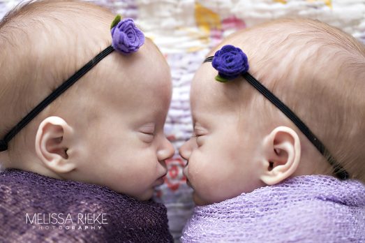 Newborn Baby Girl Twins Photo Kansas City Photographer