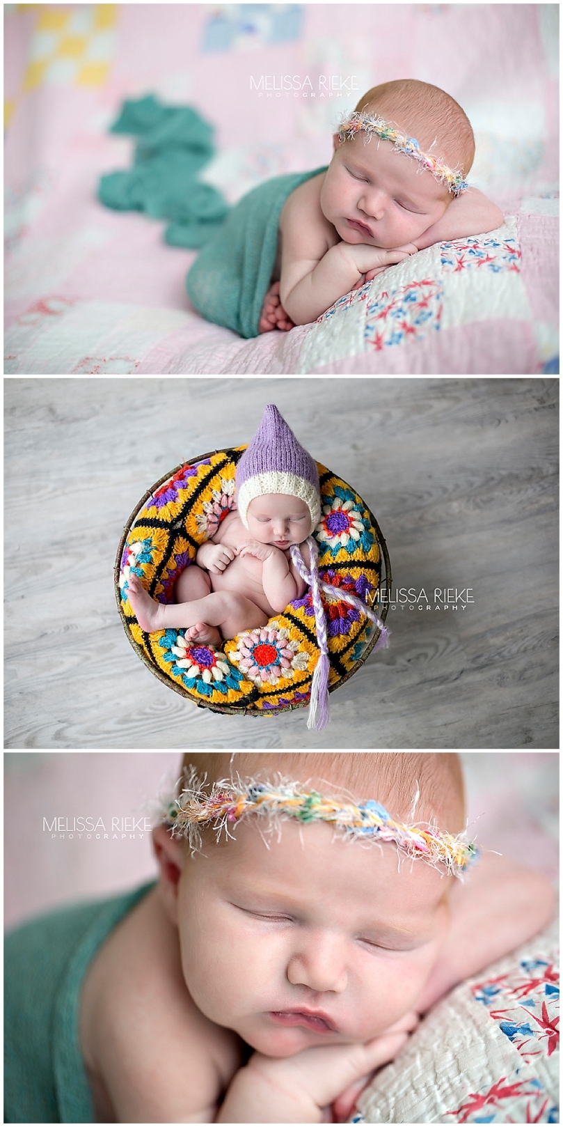 Granny Square Quilt Newborn Props by Melissa Rieke Photography