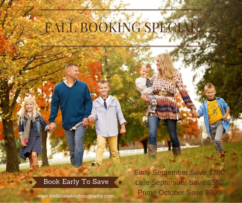 FALL PICTURES Booking Special Kansas City Fall Portraits 