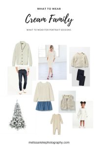 Wearing Cream for Pictures Portrait Outfits