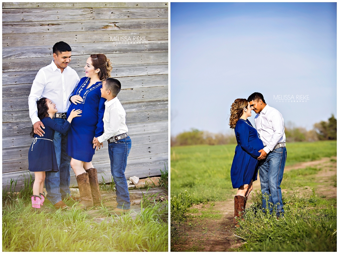Outdoor Farm Maternity Session Kansas City Pictures Family Belly Bump