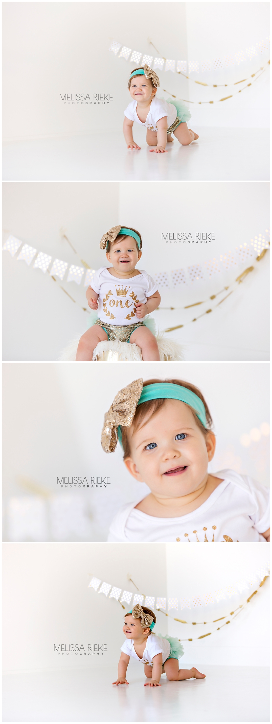 No Cake Baby Girl First Birthday Pictures Kansas Photographer