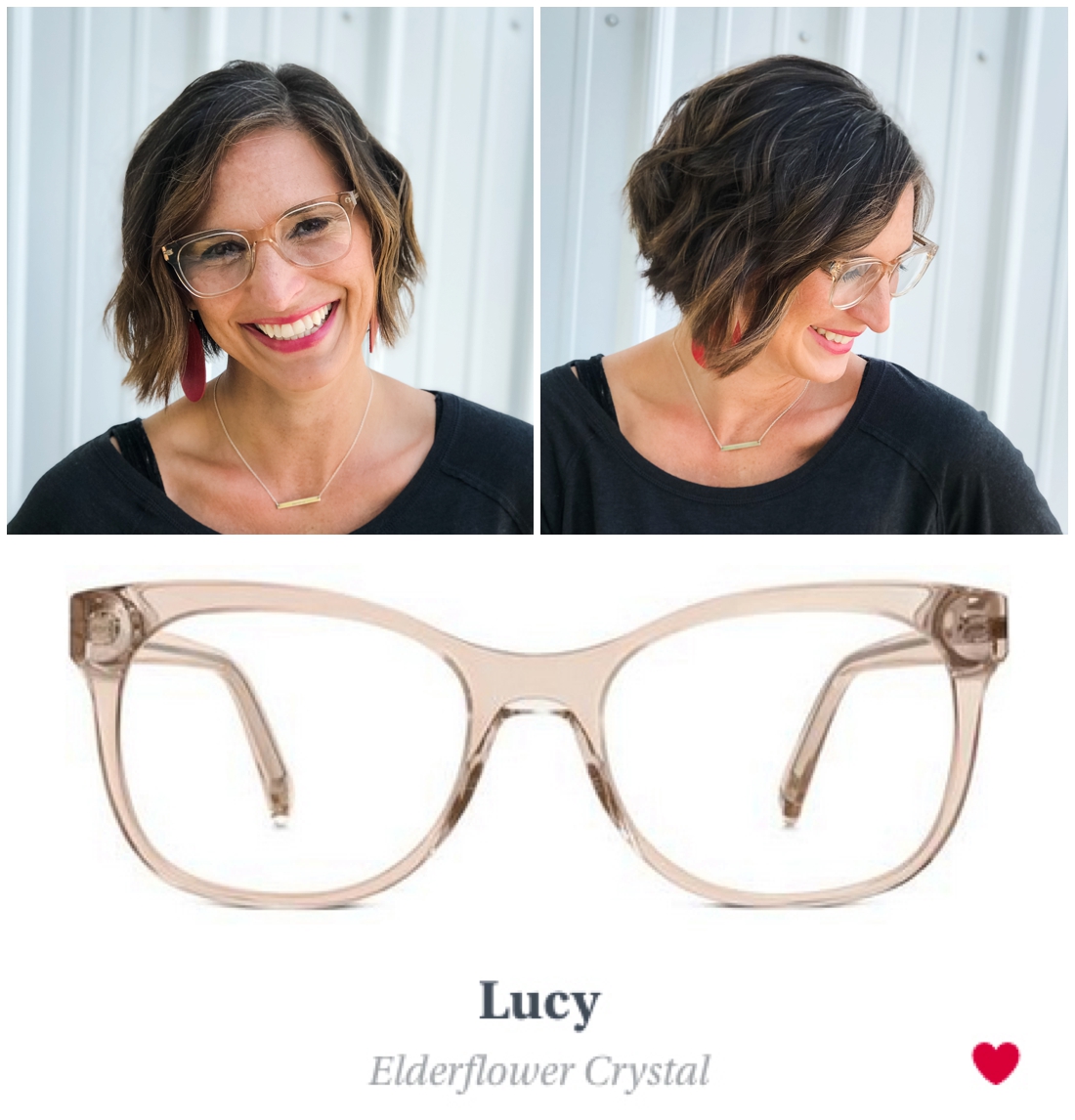 Eye Glasses Try On Lucy Crystal