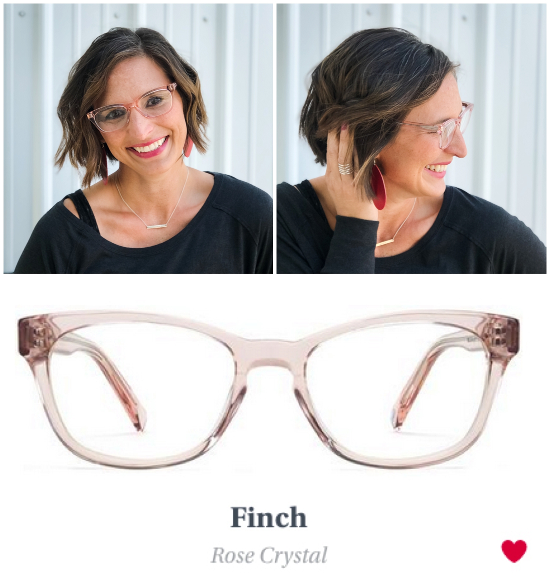 Eye Glasses Try On Finch Pink Crystal