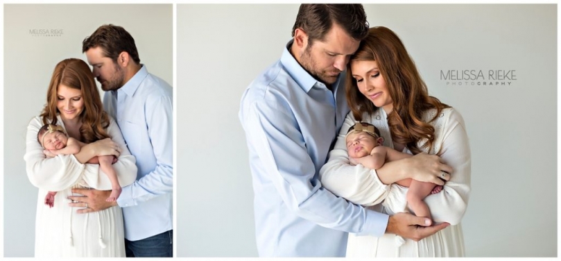 Newborn Photos Kansas City Baby Girl Posed Photography Parents Family 