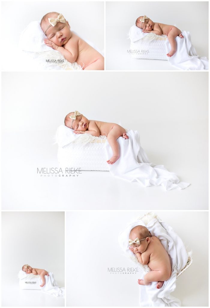 Newborn Photography Kansas City Photos Pictures Baby Girl Photographer KC white backdrop