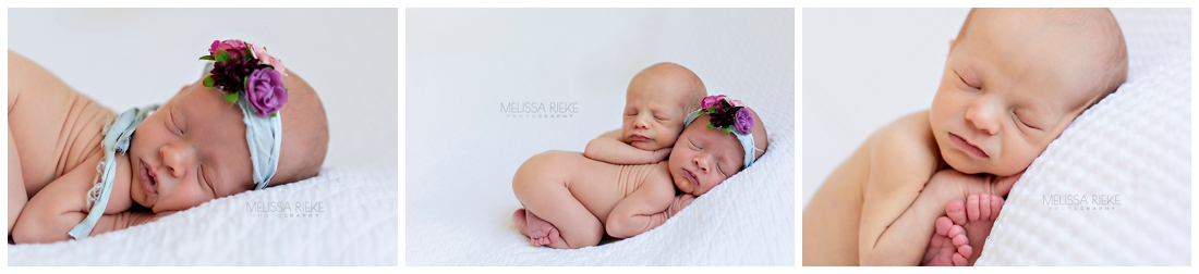 Posed Twin Newborn Photography Kansas City Photographer Baby Pictures