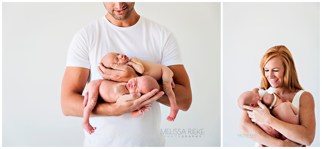 Newborn Twin Parents Pictures Kansas City Photographer Posed Newborn Pictures