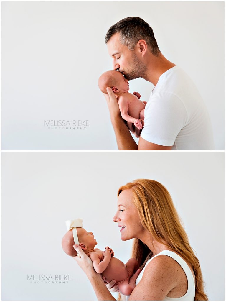 Mom and Dad Newborn Pictures Kasnas City Photographer 